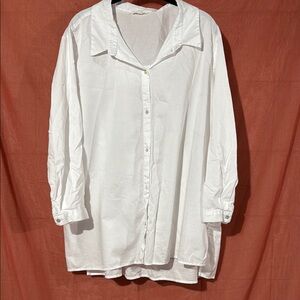 White Button-Up Shirt Eileen Fisher